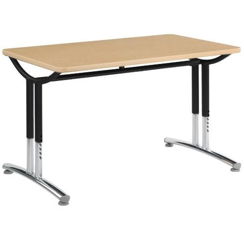 Virco TE30608DADJ - Virco TEXT Series Table, 30" x 60" x 1-1/8" Top, Adjustable-Height Legs 26"-34"H - SchoolOutlet