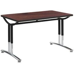 Virco TE30608DADJ - Virco TEXT Series Table, 30" x 60" x 1-1/8" Top, Adjustable-Height Legs 26"-34"H - SchoolOutlet