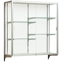 Waddell Champion 2040 Wall Case w/ White Back & Anodized Aluminum Frame - 60"W x 48"H x 16"D(Waddell WAD-2040-5-WB)