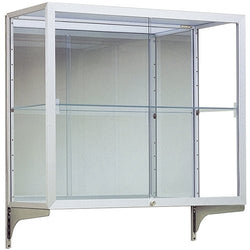 Waddell Champion 2282 Wall Case w/ Mirror Back & Anodized Aluminum Frame - 36"W x 30"H x 14"D(Waddell WAD-2282MB)