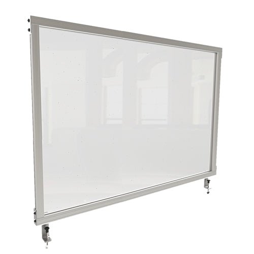 Ghent Desktop Attachable Plastic Protection Screen, Clear, 24"H x 59"W - SchoolOutlet