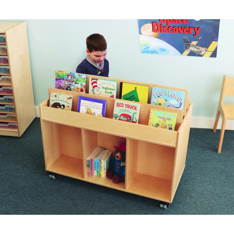 Whitney Brothers Mobile Book Storage Island (Whitney Brothers WHT-WB0383) - SchoolOutlet