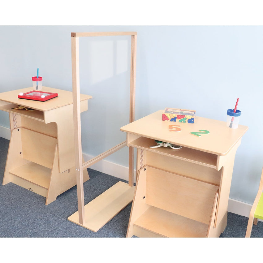 Whitney Brothers Floor Standing Acrylic Partition 25W(Whitney Brothers WHT-WB0534) - SchoolOutlet