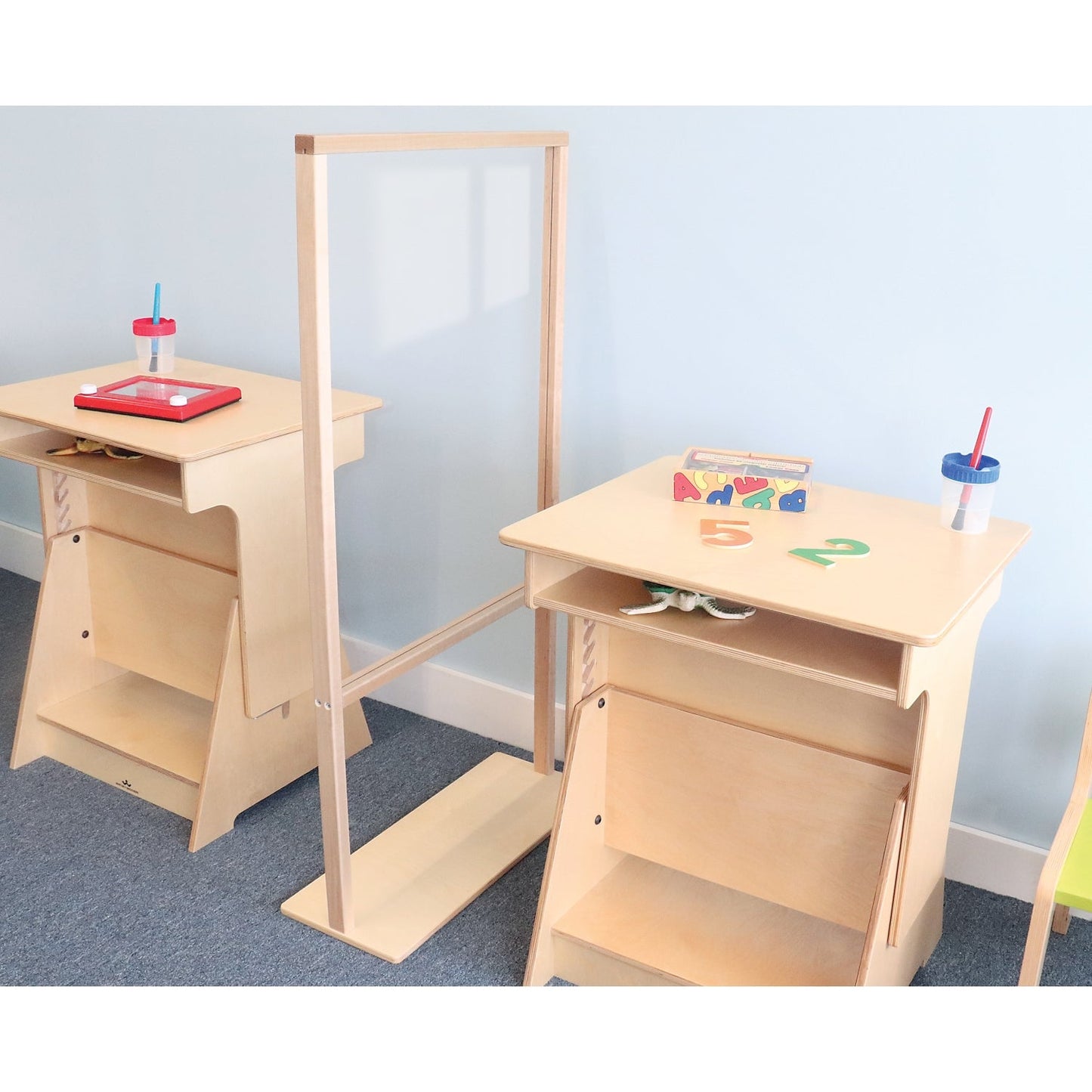 Whitney Brothers Floor Standing Acrylic Partition 25W(Whitney Brothers WHT-WB0534) - SchoolOutlet