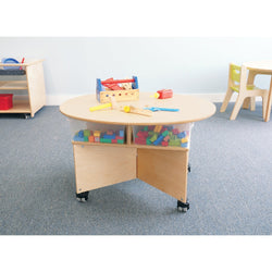 Whitney Brothers Mobile Collaboration Table With Trays(Whitney Brothers WHT-WB1816)