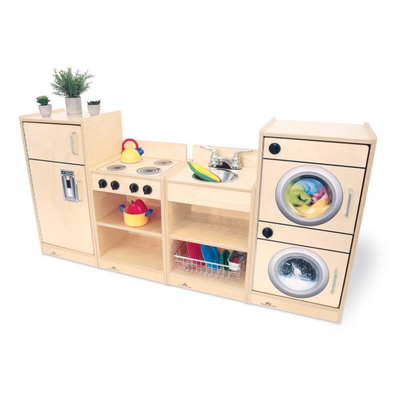 Whitney Brothers Let's Play Toddler Kitchen Ensemble - Natural - SchoolOutlet