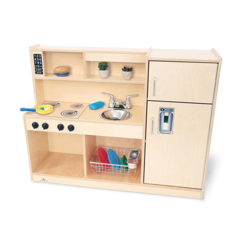 Whitney Brothers Let's Play Toddler Kitchen Combo - Natural - SchoolOutlet