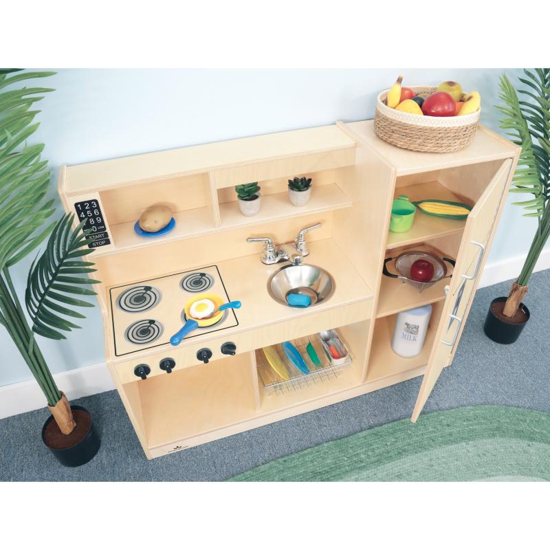 Whitney Brothers Let's Play Toddler Kitchen Combo - Natural - SchoolOutlet