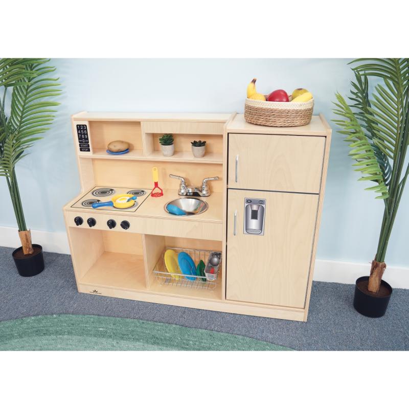Whitney Brothers Let's Play Toddler Kitchen Combo - Natural - SchoolOutlet