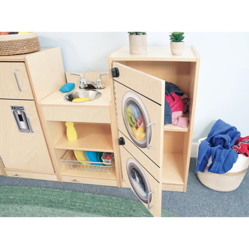 Whitney Brothers Let's Play Toddler Washer/Dryer - Natural - SchoolOutlet