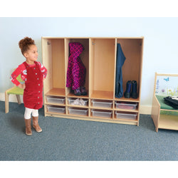 Whitney Brothers Preschool 8 Section Coat Locker With Trays(Whitney Brothers WHT-WB3904)