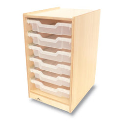 Whitney Brothers Clear Tray Single Column Storage Cabinet(Whitney Brothers WHT-WB7001)