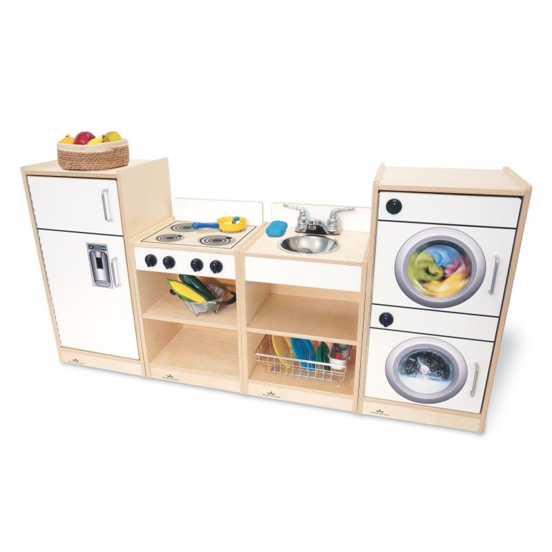 Whitney Brothers Let's Play Toddler Kitchen Ensemble - White - SchoolOutlet