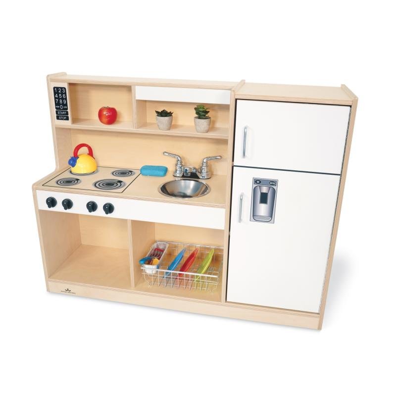 Whitney Brothers Let's Play Toddler Kitchen Combo - White - SchoolOutlet