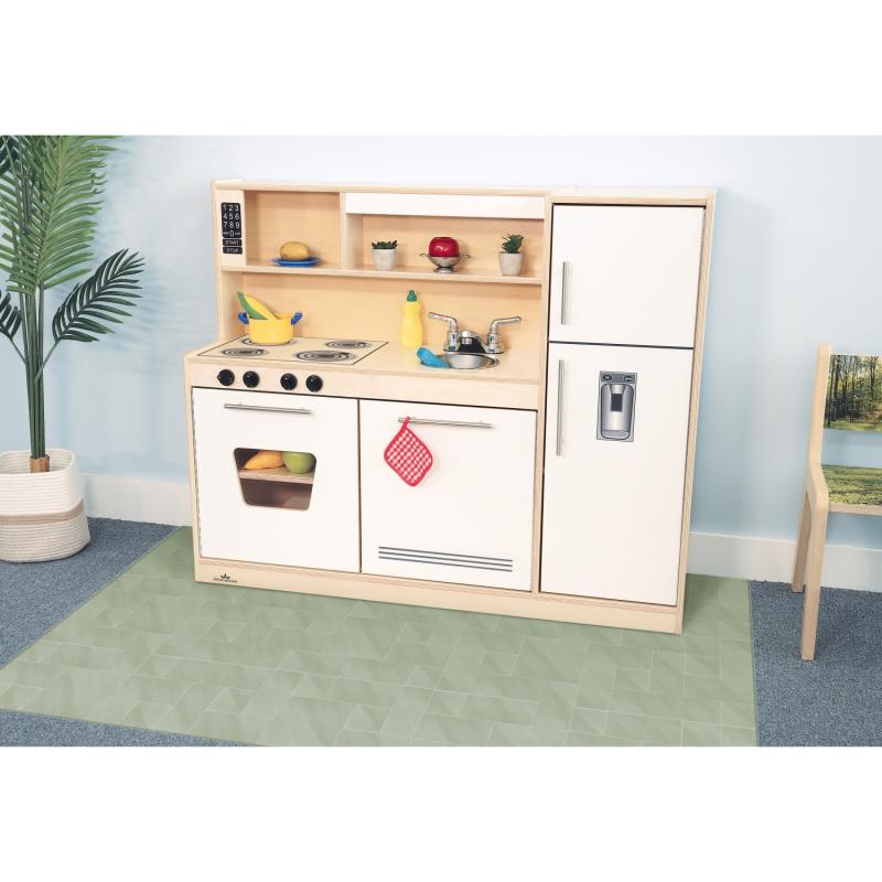 Whitney Brothers Contemporary Kitchen Combo - White - SchoolOutlet