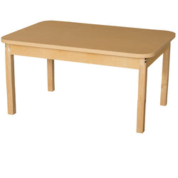 Wood Designs 30" x 44" Rectangle High Pressure Laminate Table with Hardwood Legs-14" - (HPL304414)