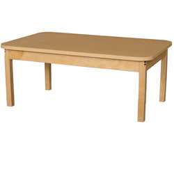 Wood Designs 30" x 48" Rectangle High Pressure Laminate Table with Hardwood Legs-14" - (HPL304814)