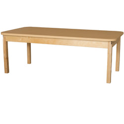 Wood Designs 30" x 60" Rectangle High Pressure Laminate Table with Hardwood Legs-14" - (HPL306014)