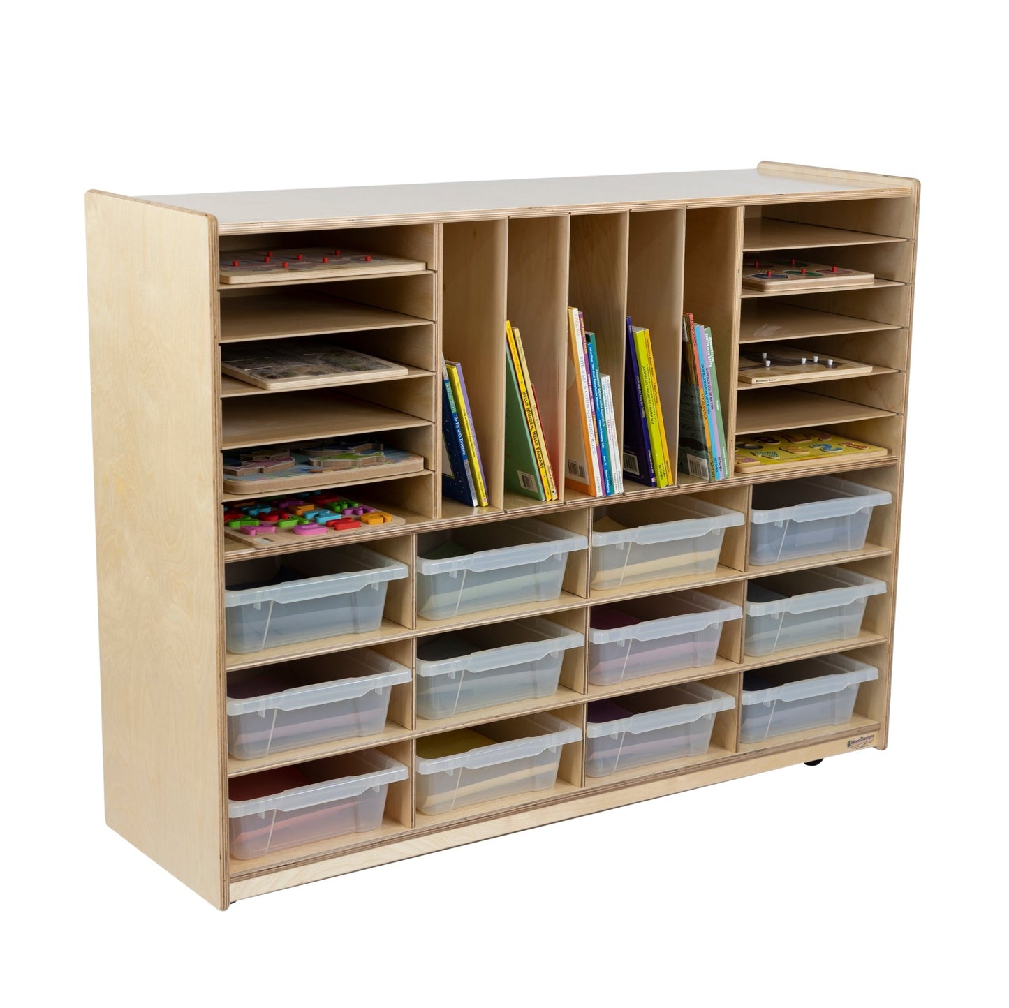 Wood Designs Multi-Storage for 12 Trays - 36"H x 48"W - SchoolOutlet