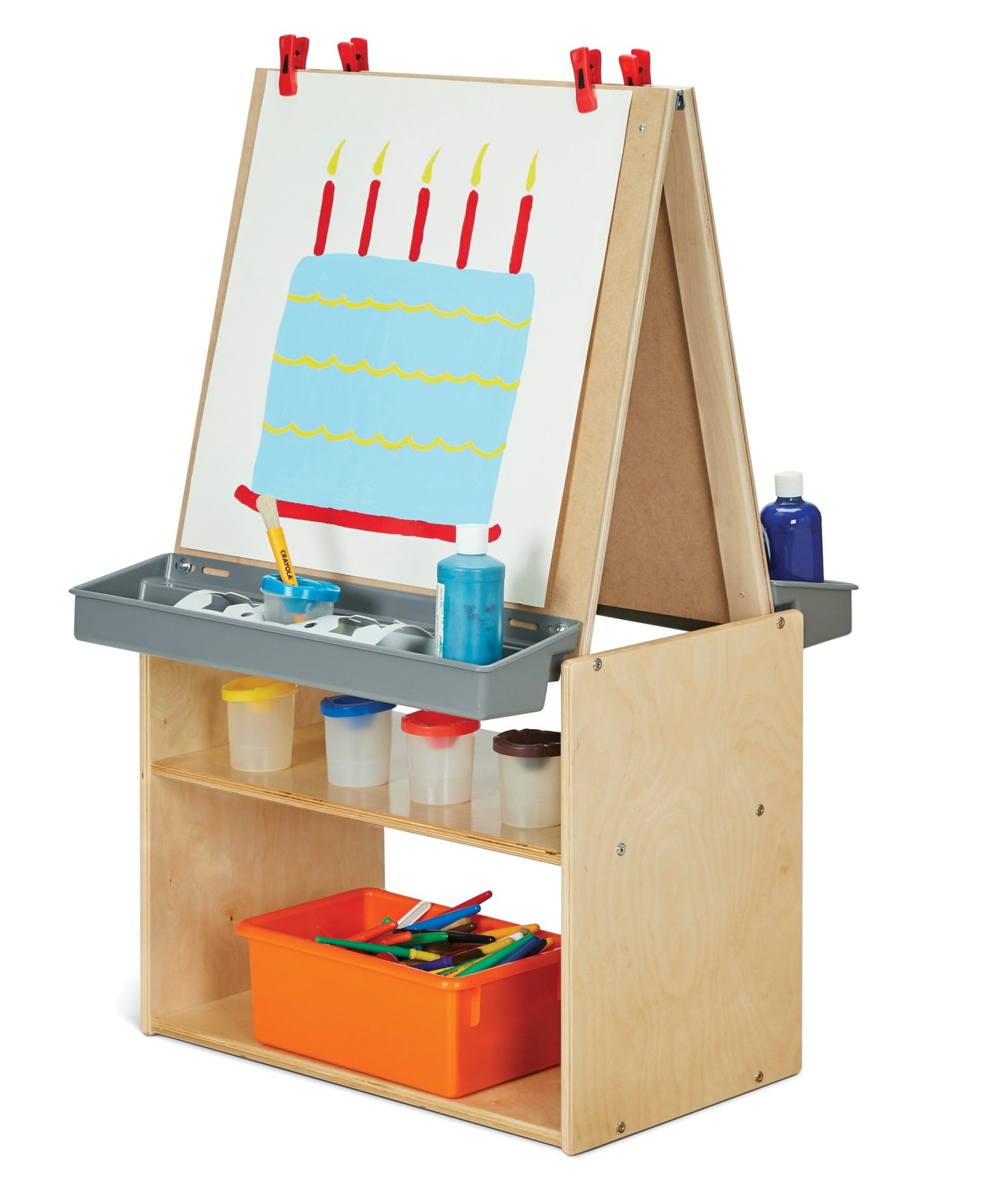 Young Time 2 Station Art Center - Ready-to-Assemble (Young Time YOU-7092YT) - SchoolOutlet