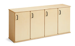 Young Time 4-Section Stackable Locker with Doors - Ready-to-Assemble (Young Time YOU-7107YT)