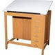 Diversified WoodcraftsDrafting Table with Cabinet & Drawer