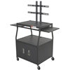 MoorecoWide Body Flat Panel TV Cart with Cabinet