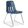 Blue Virco Sled Chair on a white background