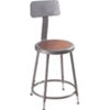 National Public Seating 6200 Series Heavy-Duty Steel Stools with Backrest