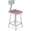 National Public Seating 6300 Series Heavy-Duty Square Stools with Backrest