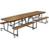 National Public Seating Mobile Cafeteria Bench Tables