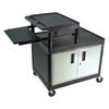 Black presentation cart on a white background