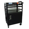 Buhl Industries Adjustable Steel AV Cart w/ Cabinet & Extendable Shelf