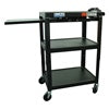 Buhl Industries Adjustable Steel AV Cart w/ Extendable Shelf