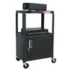 Buhl Industries Adjustable Steel AV Cart w/ Cabinet