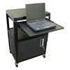 Buhl Industries Adjustable Steel AV Cart w/ Cabinet & Extendable Shelf