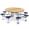Virco Round Mobile Stool Table