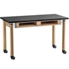 National Public SeatingAdjustable Height Science Table w/ Book Compartment & Casters
