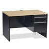 Wood top and black bottom teacher desk 