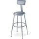 National Public Seating 6400 Series Heavy-Duty Padded Stools with Backrest