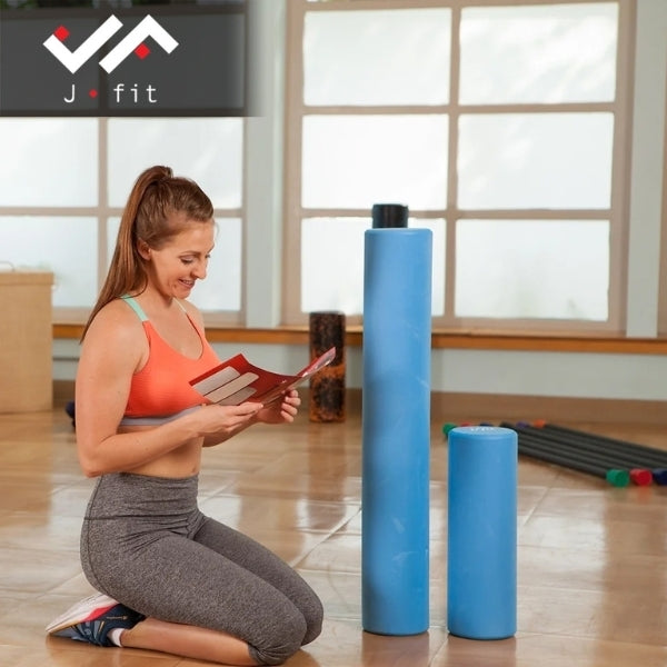 Champion Sports JFIT EVA Foam Roller High Density Blue Muscle Massage Roller (CMP-J-FR12BL)