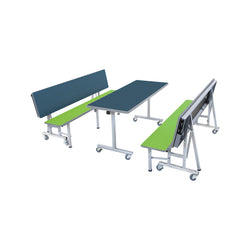 AmTab Mobile Convertible Bench with Table - Package - 90"W x 60"L x 38"H  (AMT-ACBP305)
