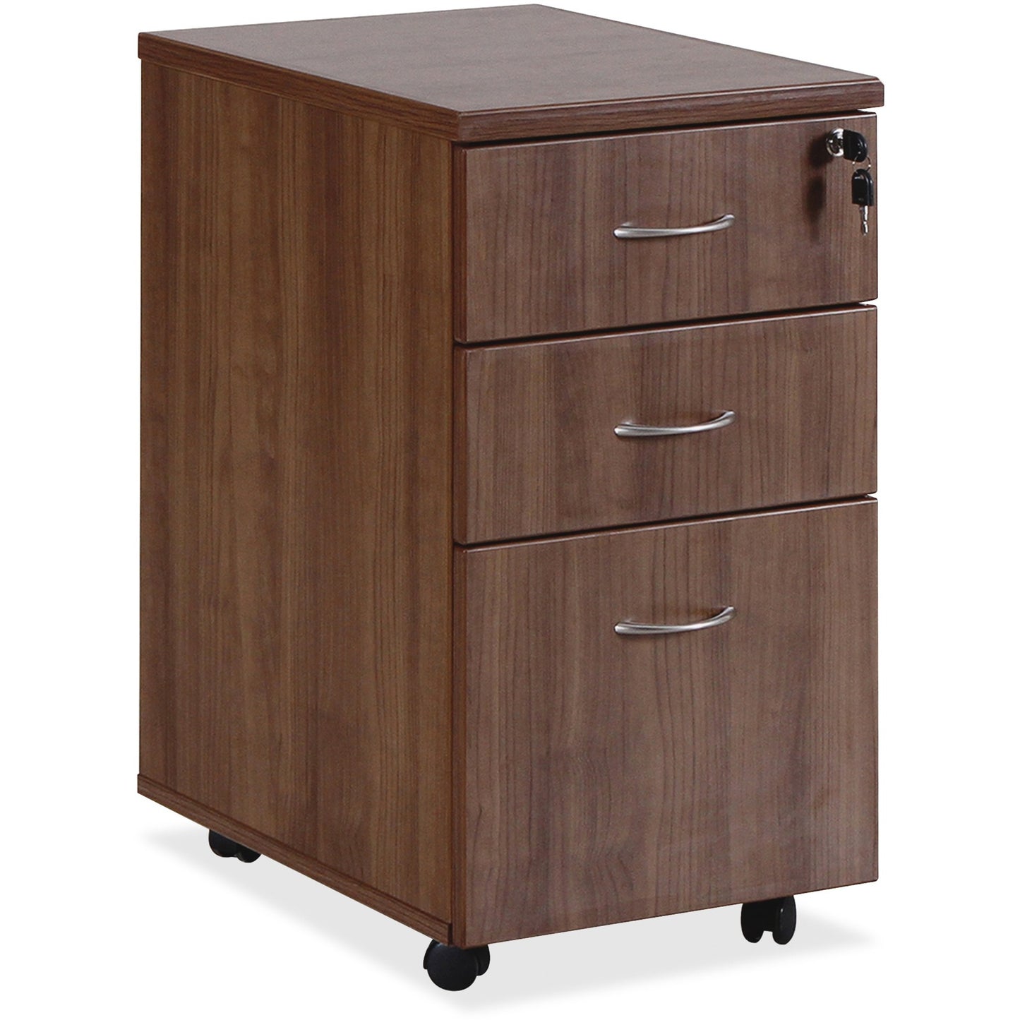 Lorell Essentials Series 3-Drawer Box/Box/File Mobile Pedestal 16"W x 22"D x 28.25"H (LLR-3DRAWER-BBF-MOBILE)