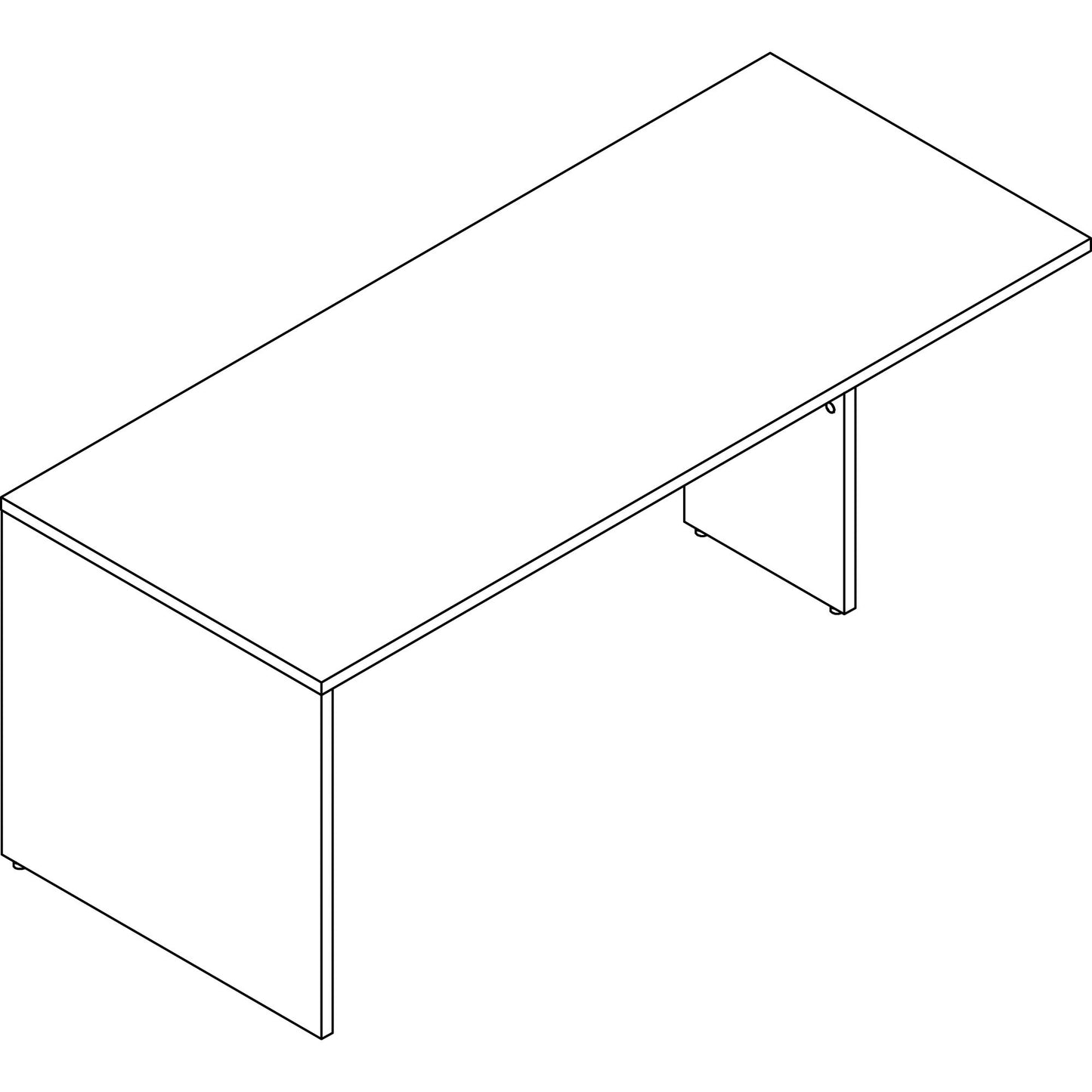 Lorell Prominence 2.0 Series Peninsula Desk 72"W x 30"D x 29"H (LLR-LLRPRT3072XX)