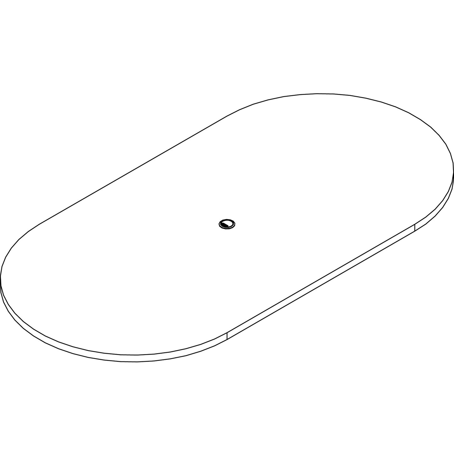 Lorell Prominence 2.0 Series Racetrack Conference Tabletop 96"W x 48"D x 1.5"Thick (LLR-LLRPRT4896XX)
