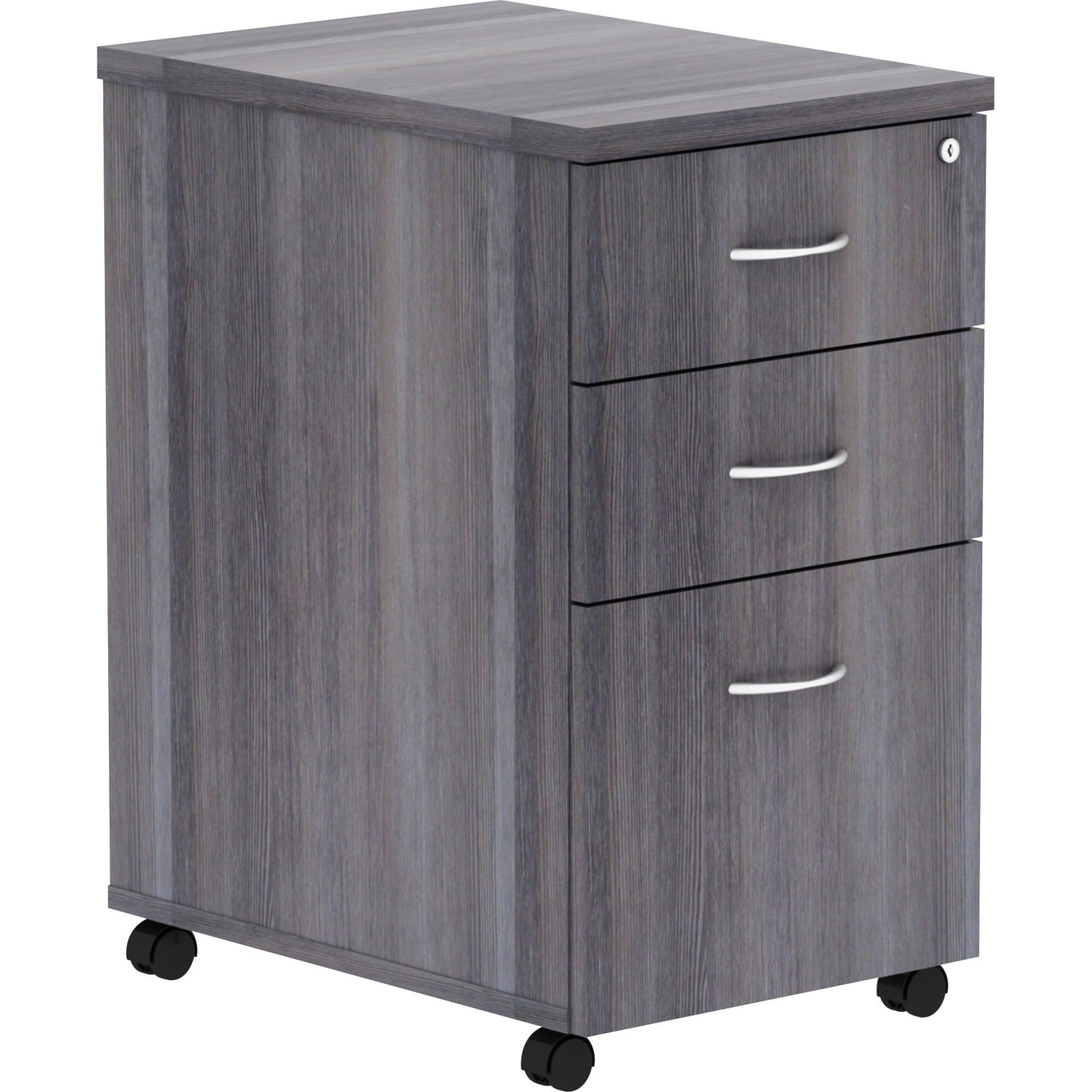 Lorell Essentials Series 3-Drawer Box/Box/File Mobile Pedestal 16"W x 22"D x 28.25"H (LLR-3DRAWER-BBF-MOBILE)