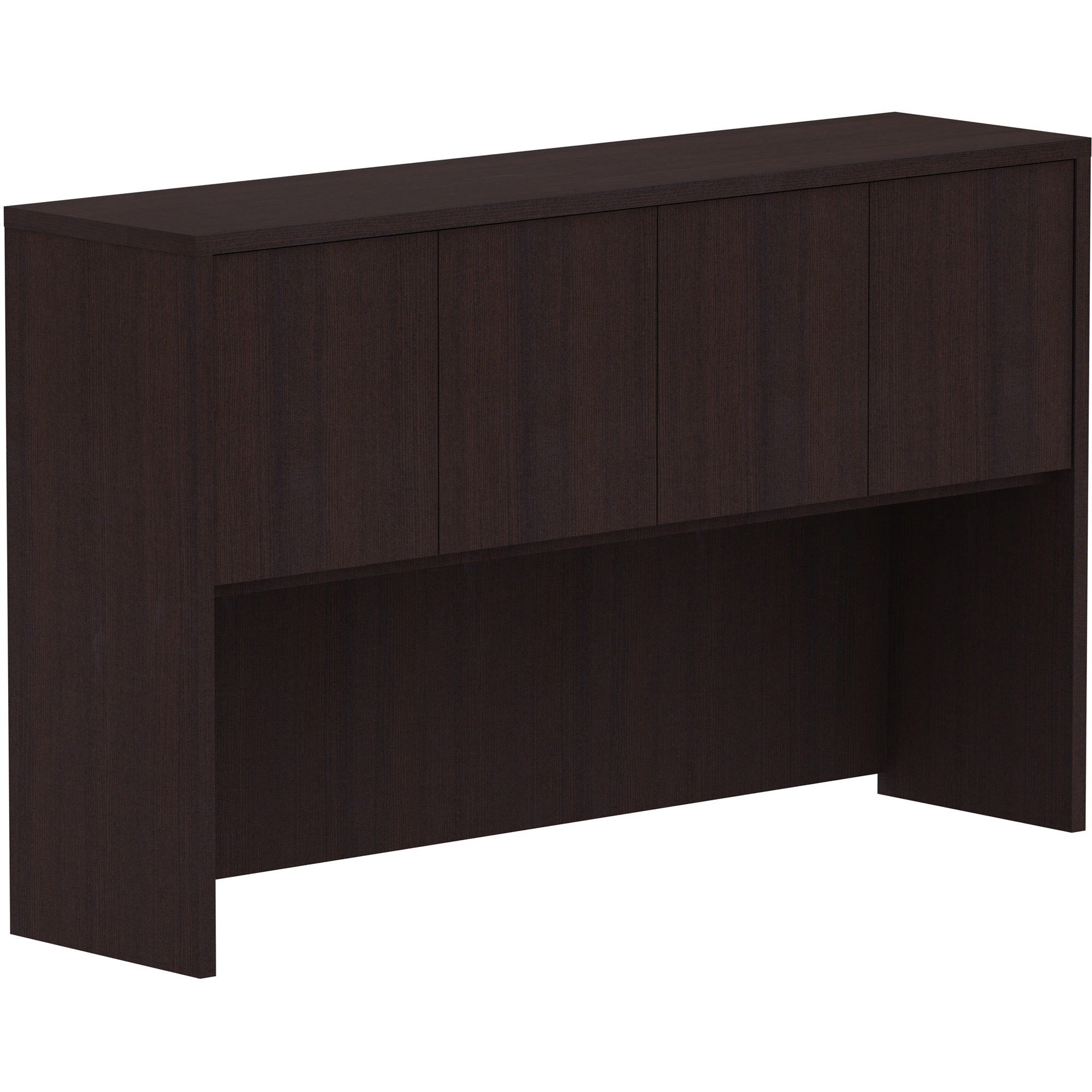 Lorell Essentials Series 4-Door Stack-on Hutch with Cord Management 60 ...