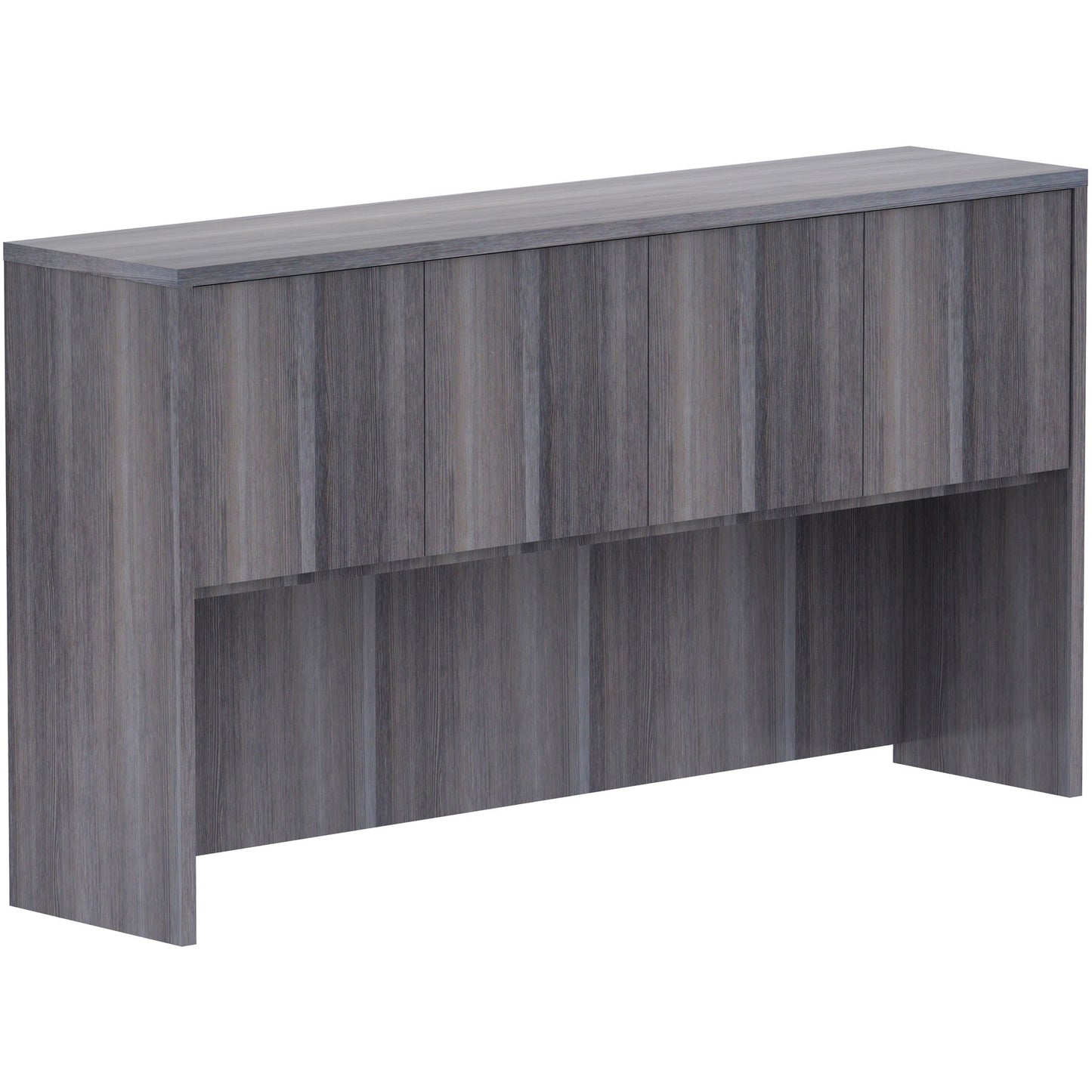 Lorell Essentials Series Stack-on Hutch with Wood Doors 66"W x 15"D x 36"H (LLR-ESS-SH-66)