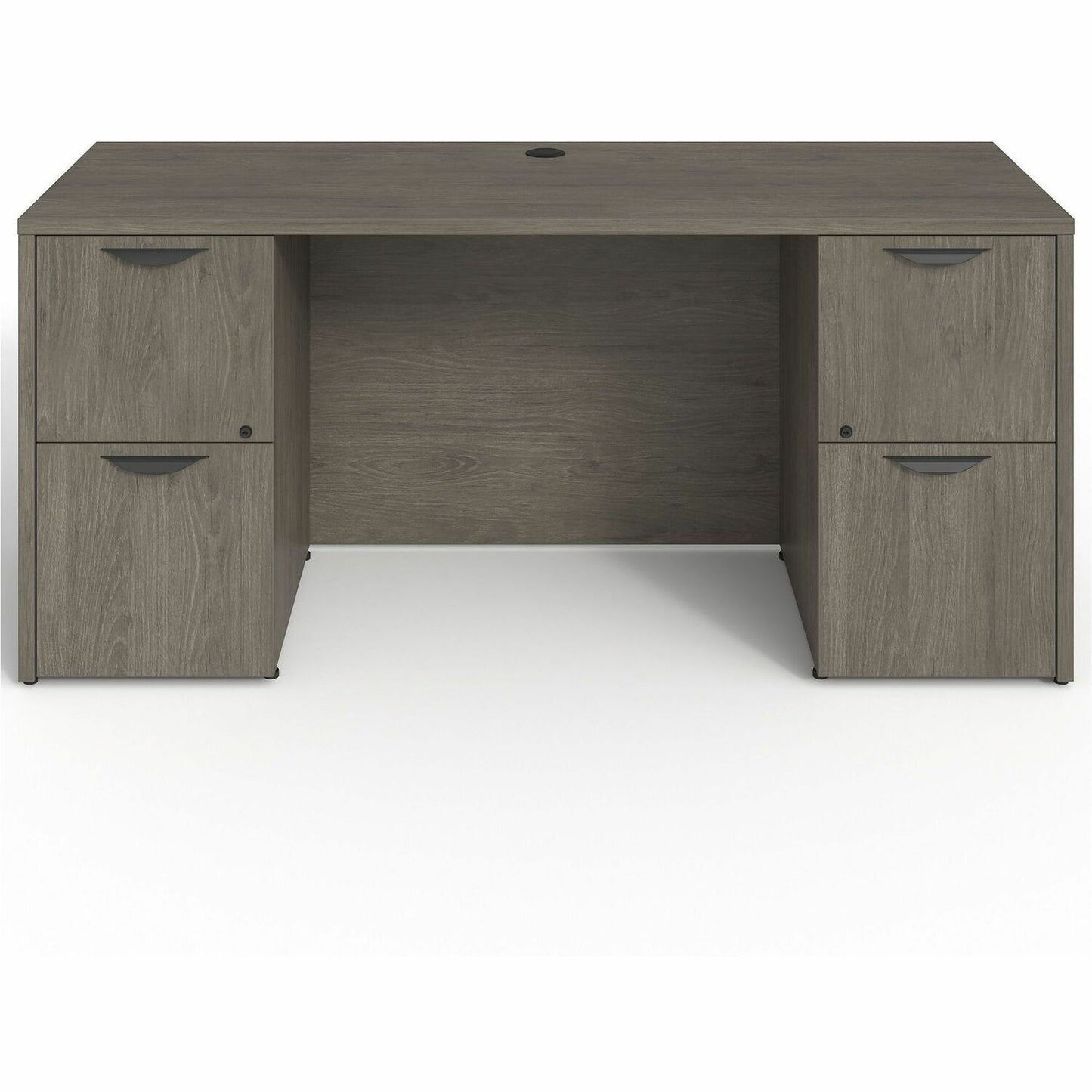Lorell Prominence 2.0 Series Double-Pedestal Credenza 66"W x 24"D x 29"H (LLR-PRM-CR66-DPXX)
