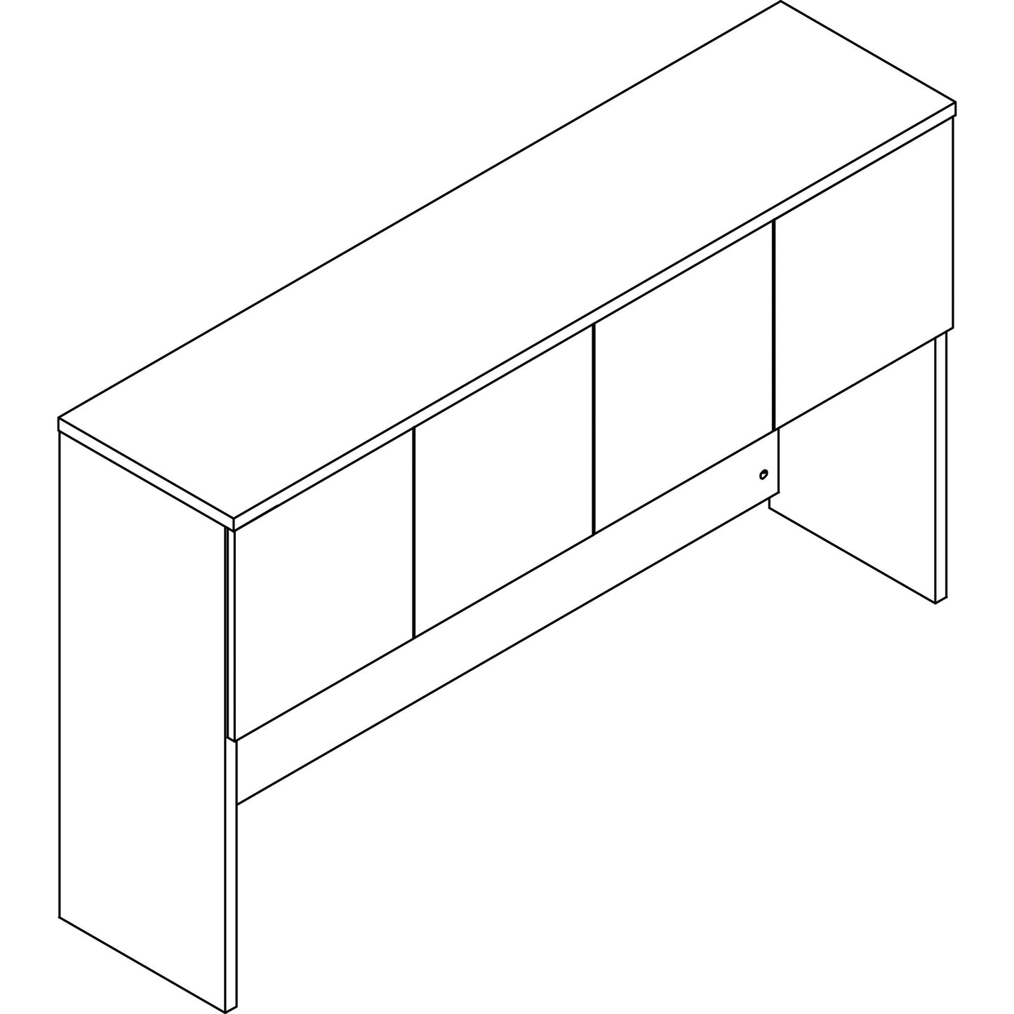 Lorell Prominence 2.0 Series 4-Door Executive Hutch 66"W x 16"D x 39"H (LLR-LLRPH6639XX)